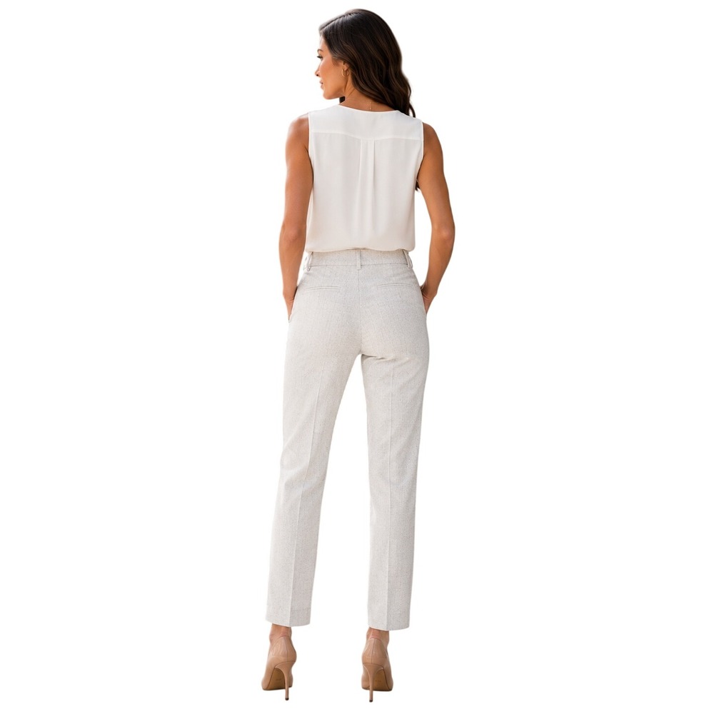 Rebecca Taylor Tailored Clean Suiting Pants‎ Light Heather Career Trouser 8 NWT - Picture 4 of 16